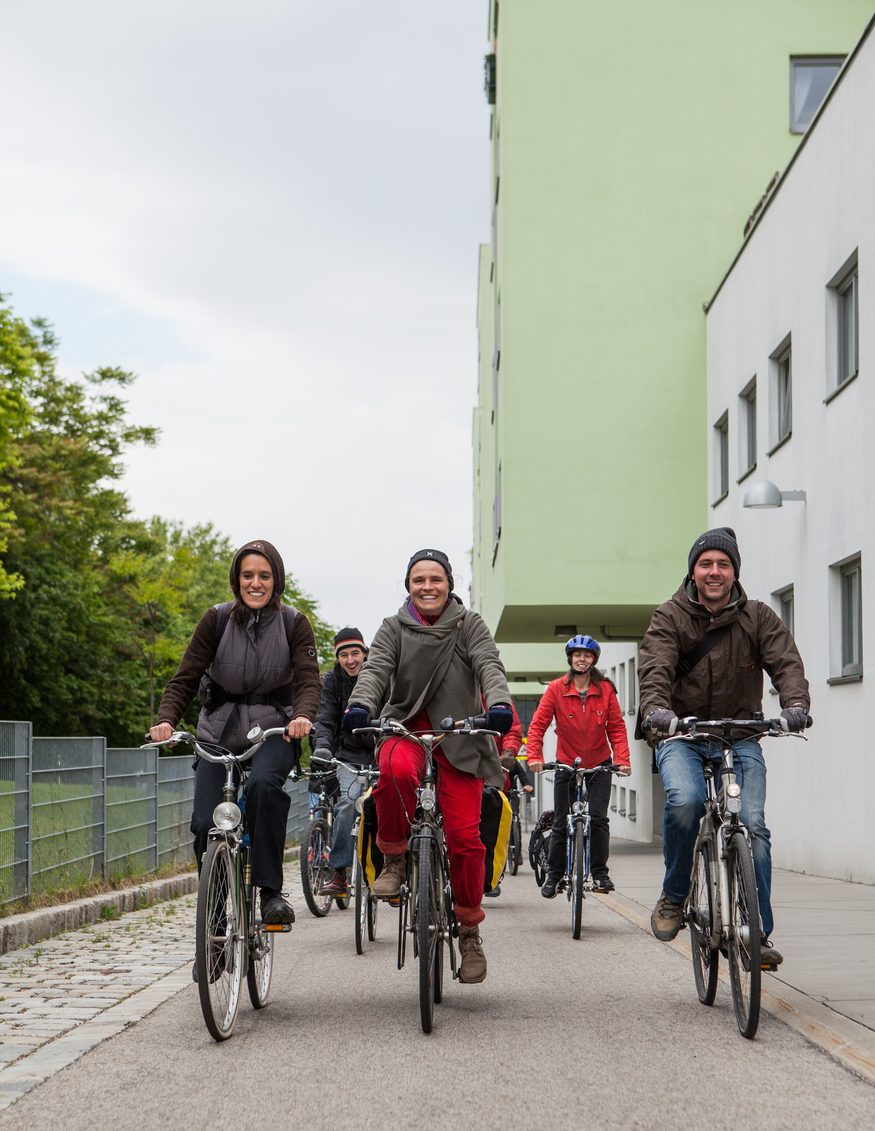 GP-Team auf Fahrrädern ©Astrid Knie