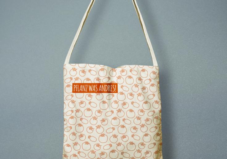 Gartenpolylog-Baumwolltasche orange